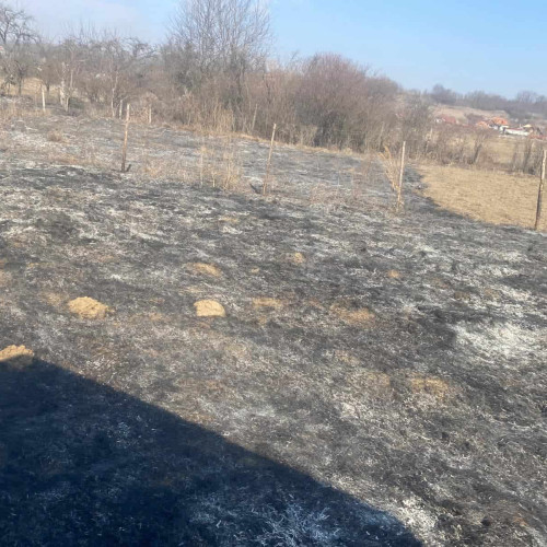 Un bărbat din Teiuș amendat pentru incendierea terenului