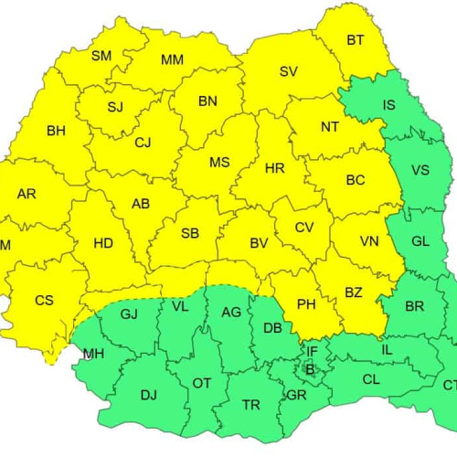 Avertizare cod galben de instabilitate atmosferică în Alba și alte zone ale țării