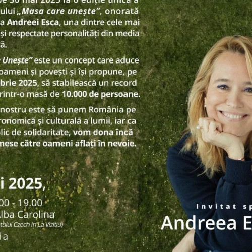 Andreea Esca, invitata specială la un eveniment caritabil la Alba Iulia