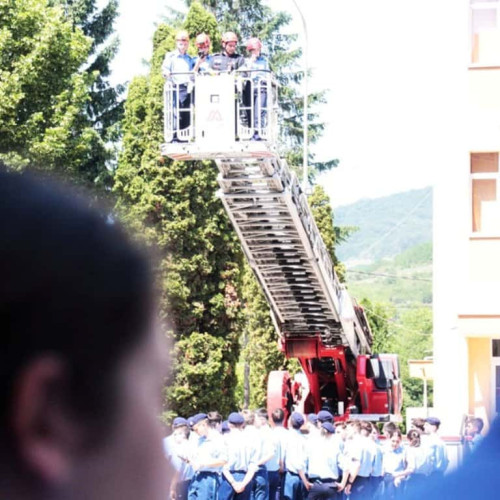 Exercițiu de evacuare la Colegiul Național Militar &quot;Mihai Viteazul&quot; din Alba Iulia
