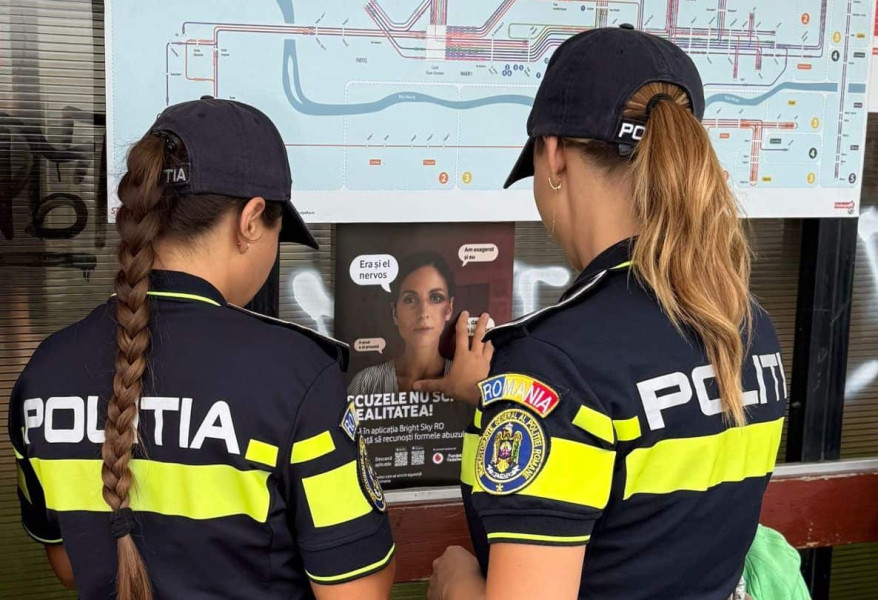 Polițiștii din Alba promovează Bright Sky RO în lupta împotriva violenței domestice