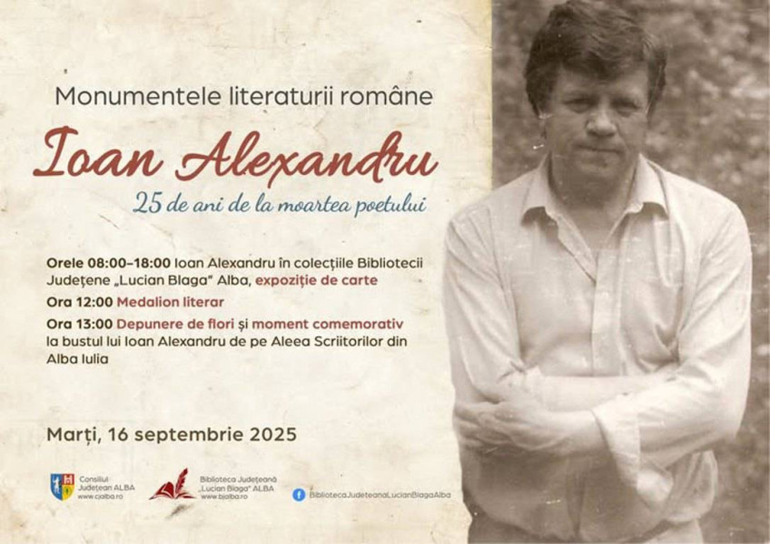 Alba comemorează 25 de ani de la moartea poetului Ioan Alexandru