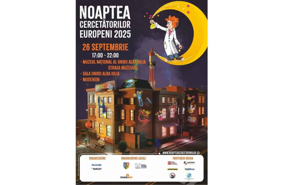 Noaptea Cercetătorilor Europeni 2025 ajunge la Alba Iulia și alte orașe